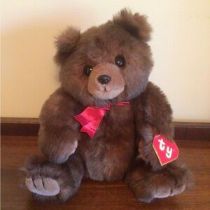 Ty Teddy Bear with Red Bow